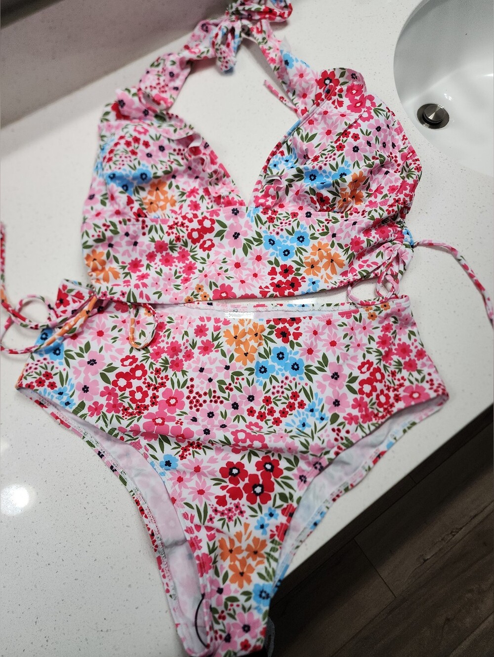 NWT Pink Floral Bikini Set